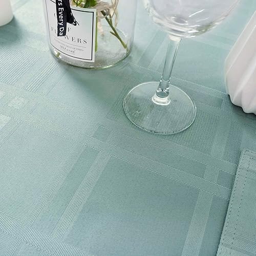 Miniatura 32 de JUCFHY - Mantel rectangular marroquí de tela jacquard a prueba de derrames y resistente al agua y al aceite, mantel decorativo para uso exterior e