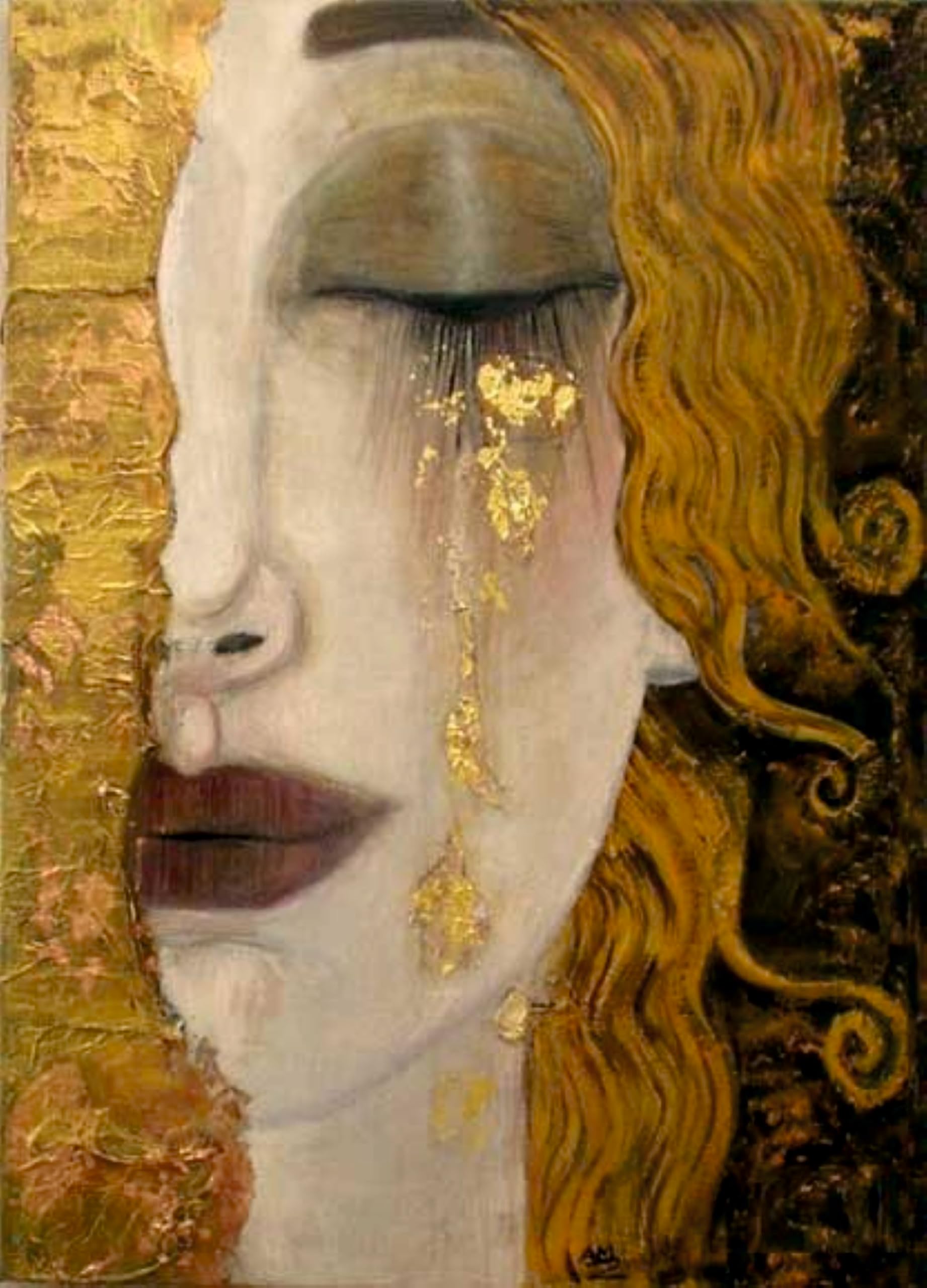 Tears of Gold Reispapier, 29 x 40 cm, Decoupage-Papier-Design für Möbel, gemischte Medien, Karten & Handwerk, Decoupage von CRAFT KREATIVELY
