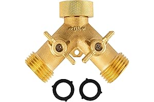 INNAV8 Heavy Duty Brass Garden Hose Splitter 2 Way