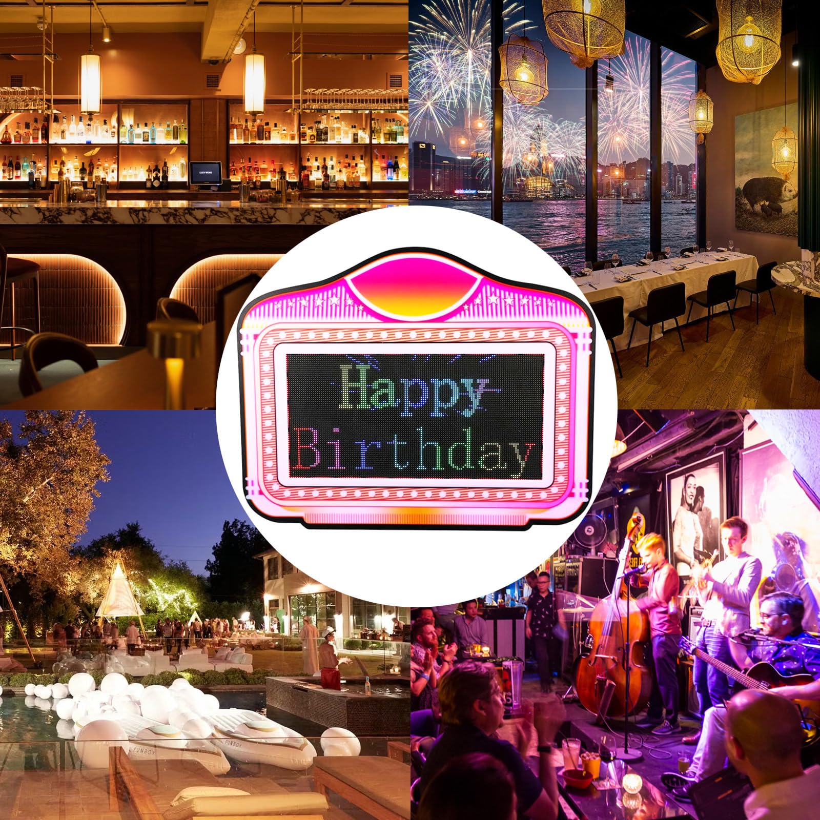 vnmudzeo LED Bottle Presenter WiFi Remote Control,Color Change and Custom Message Scrolling,App Programmable Light Up Sign Board,for Night Club, Bar, Party