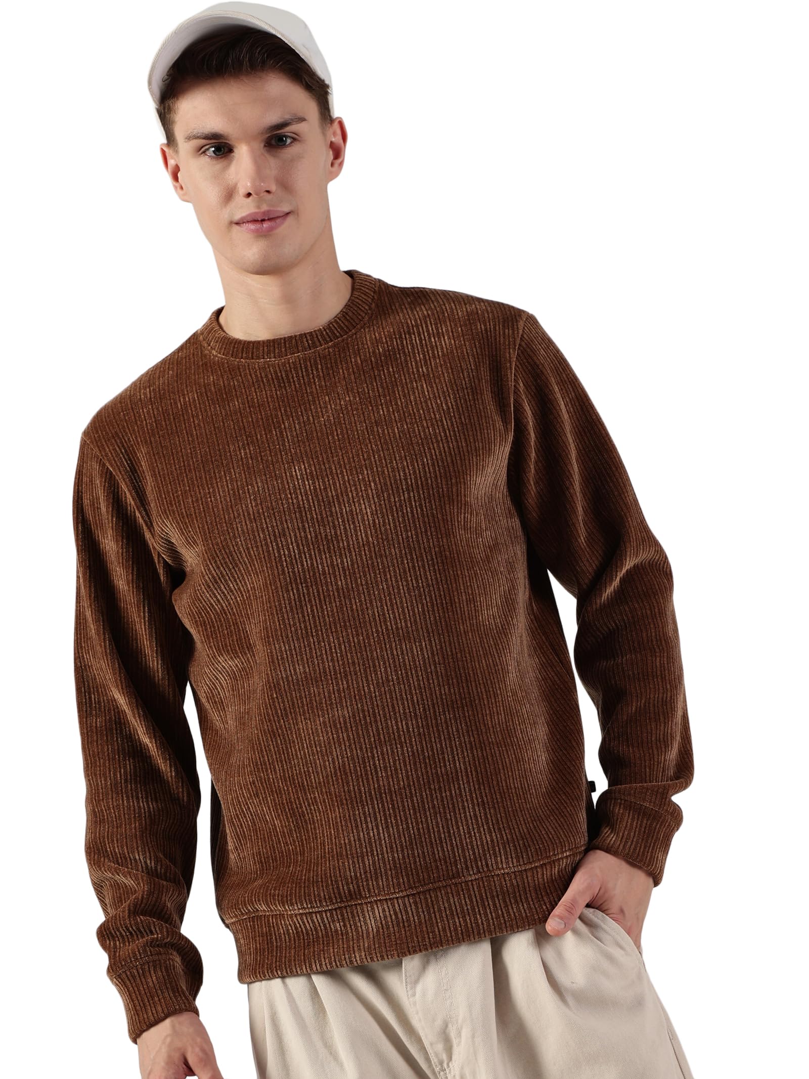 Thomas Scott Men's Polyester Round Neck Sweatshirt