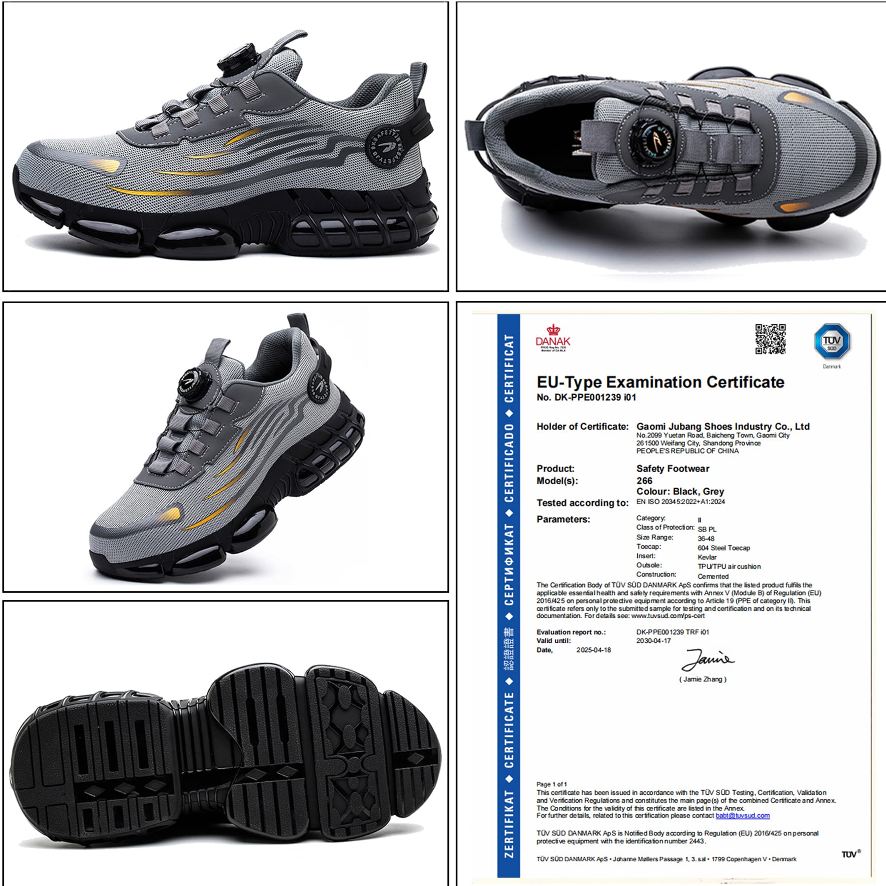 Zapato Seguridad Hombre Mujer Zapatos Seguridad Puntera de Acero Zapatillas Transpirable Calzado Transpirable Antideslizante Zapatillas Trabajo