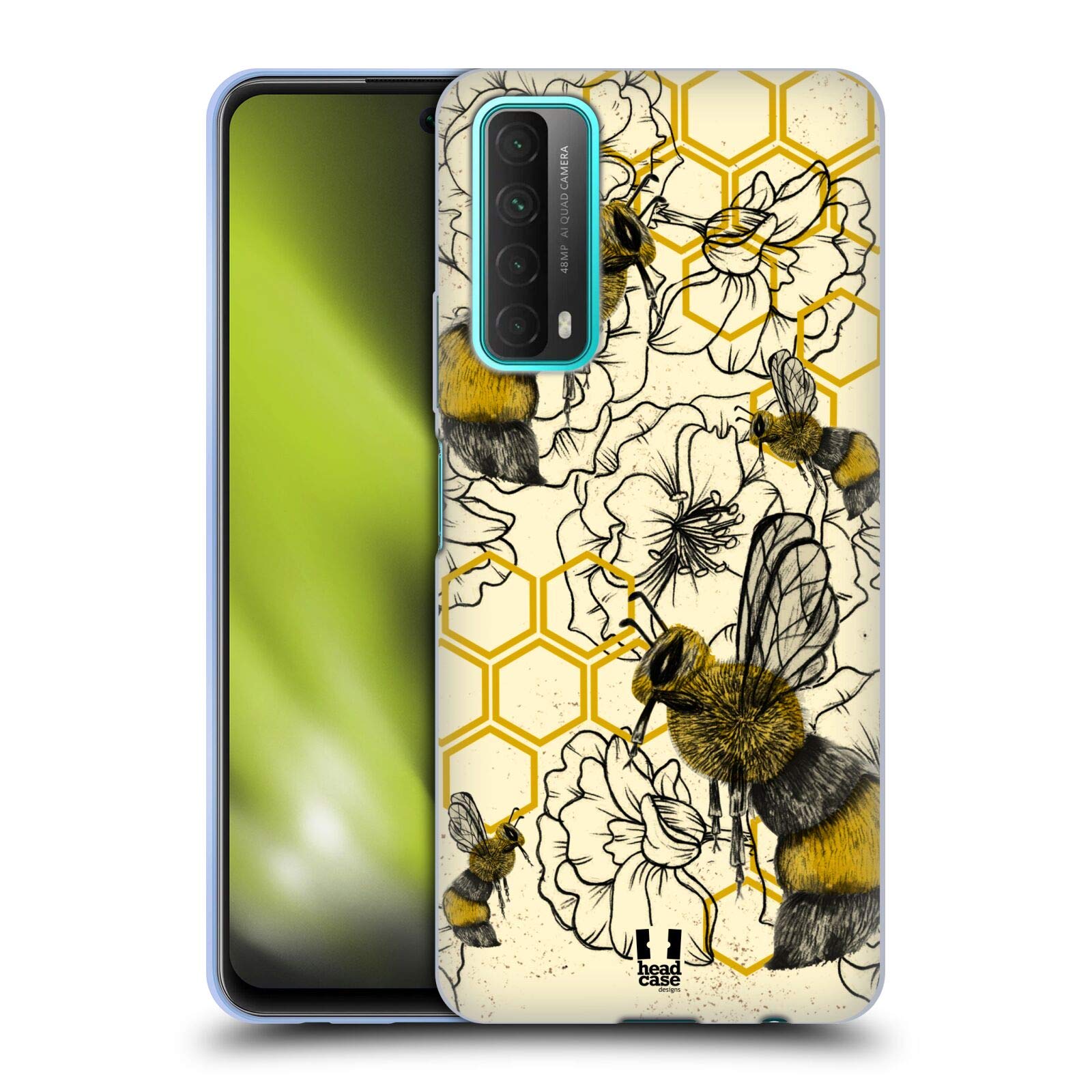 Head Case DesignsBees Insect Prints Soft Gel Case Compatible With Huawei P Smart (2021)