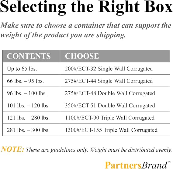 PARTNERS BRAND 13 x 13 x 5 Corrugated Cardboard Boxes, Flat 13L x 13W x 5H, Pack of 25 | Shipping, Packaging, Moving, Storage Box for Home or Business, Strong Wholesale Bulk Boxes