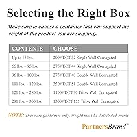 Vista 3 de Partners Brand P964 cajas de cartón corrugado, 22.86cmde largo x 15.24cmde ancho x 10.16cmH, Kraft