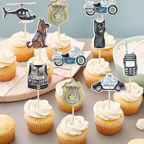 Miniatura 4 de 24 piezas USCG Guardacostas Cupcake Toppers Glitter Militar Emblema Cupcake Picks Cupcake Picks para el Día del Veterano del Ejército Hombres Niños