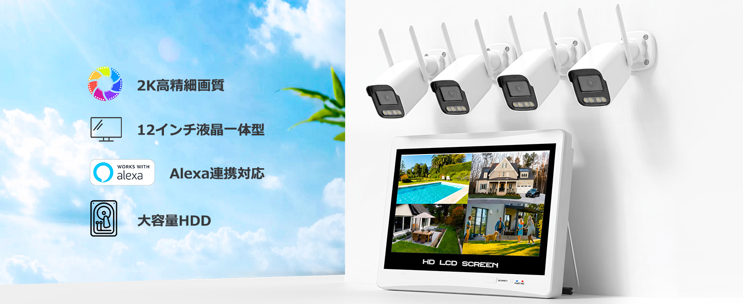 Amazon.co.jp: YESKAMOO 5dBiデュアルアンテナ 防犯カメラ 屋外