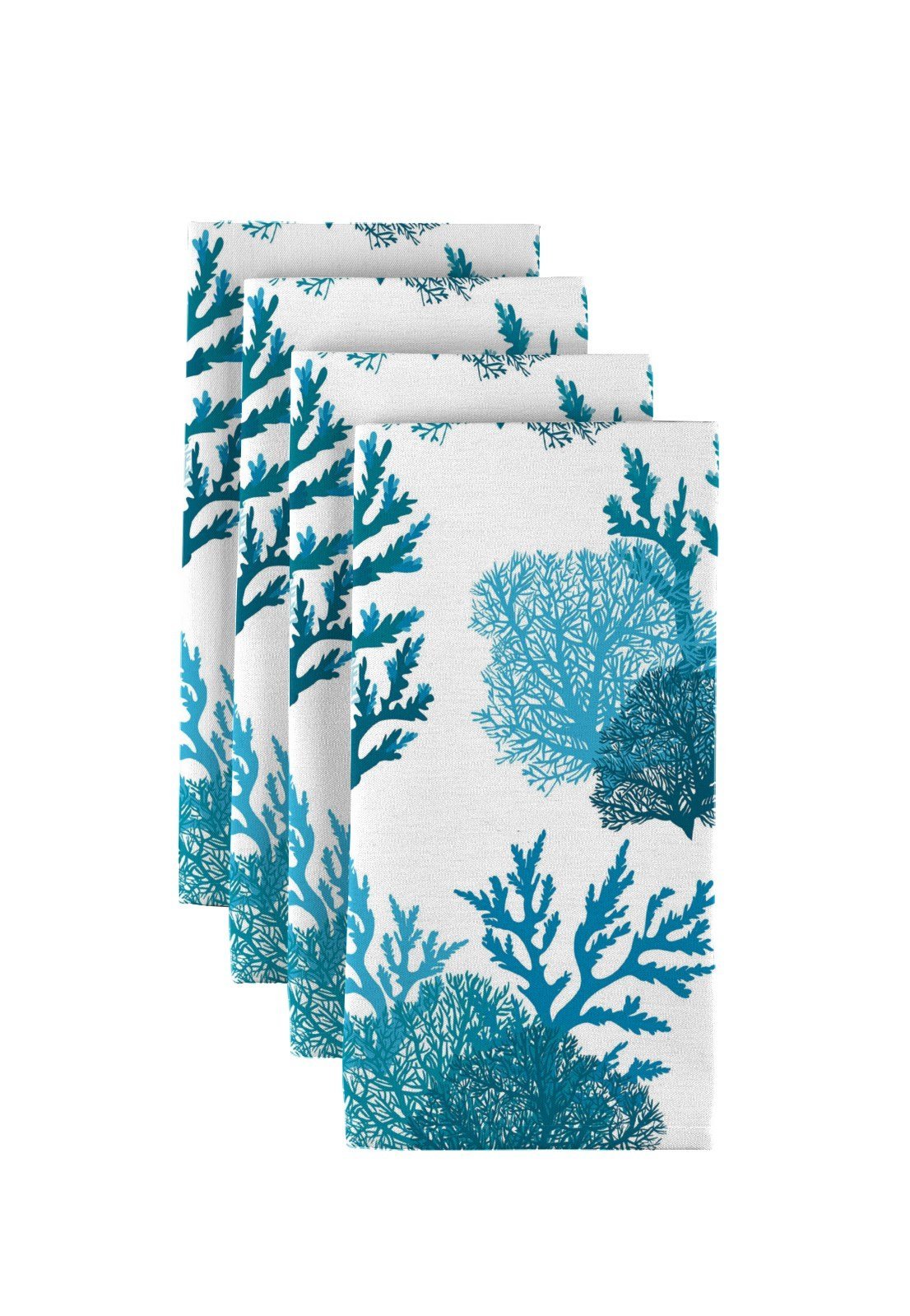 Fabric Textile Products Blue Coral Napkins 18