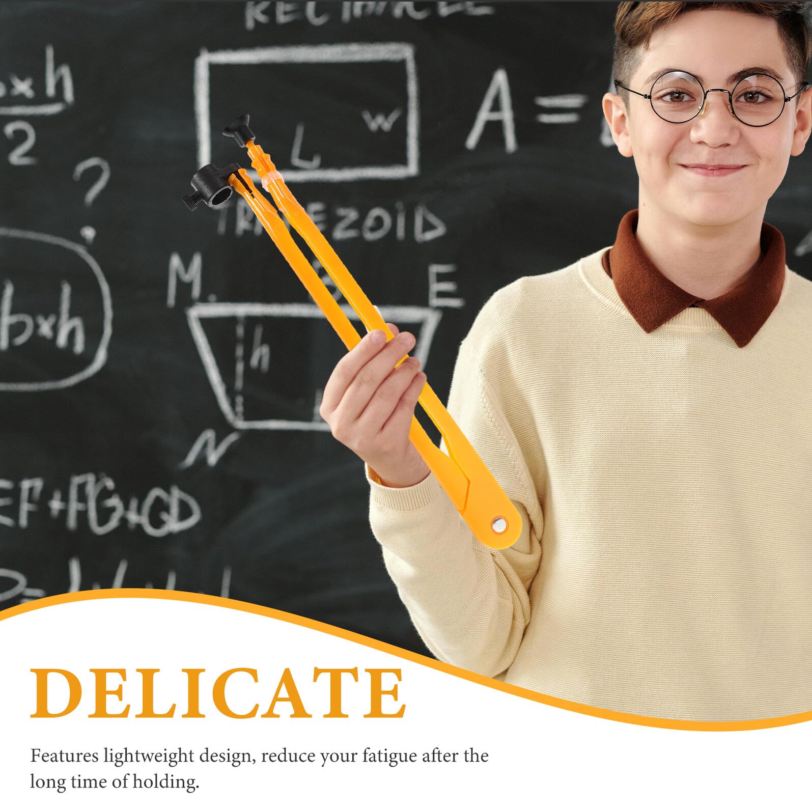 DOITOOL 6 Pièces Grand Compas de Traçage pour Mathématiques Outil Denseignement avec Ventouse et Compatible Craie Démonstration Géométrique Scolaire Couleur Aléatoire