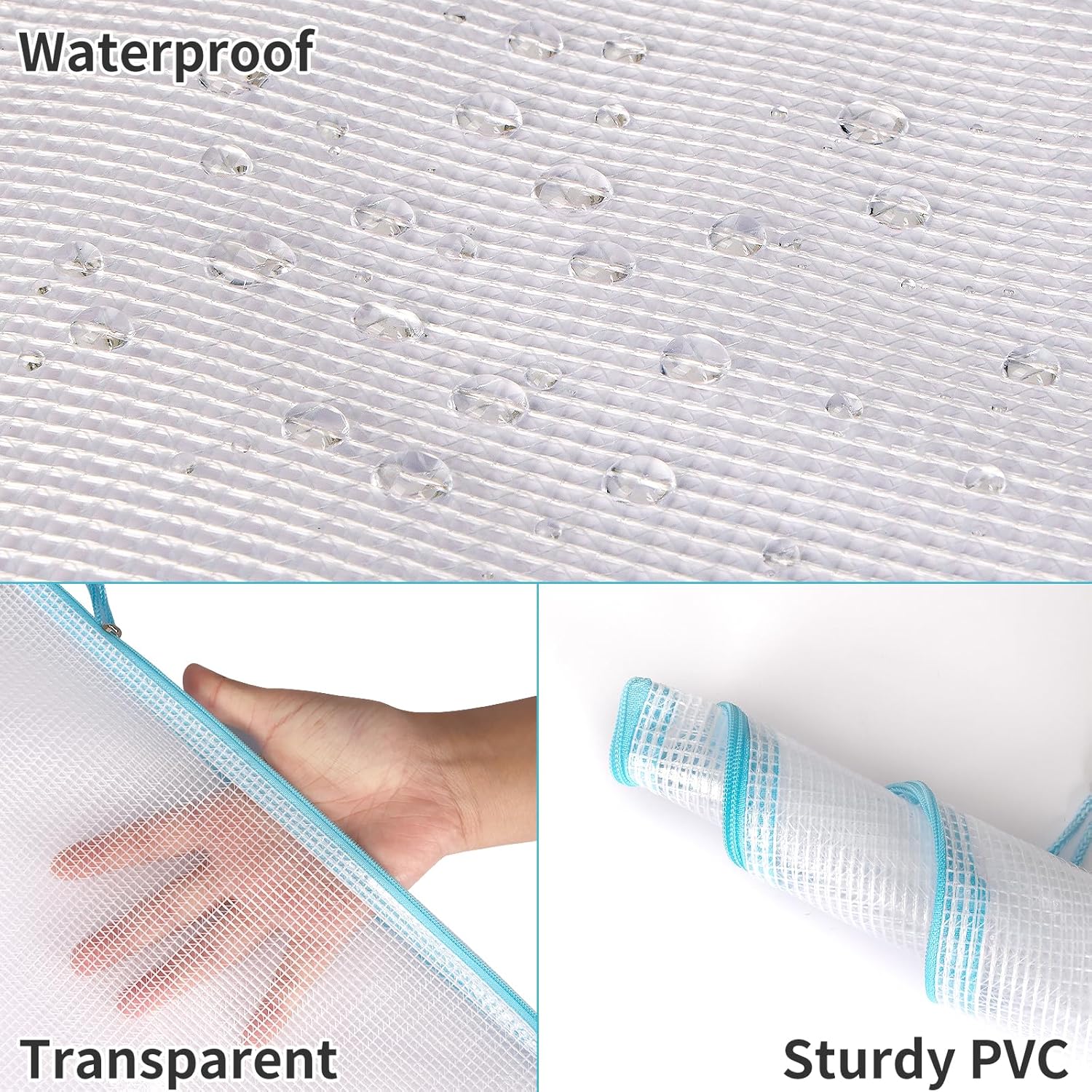 EOOUT 100pcs Mesh Zipper Pouch, A4 Size, 10 Colors Zipper Bags for Organizing Storage, Waterproof Puzzle Bag, Zipper File Bags for Board Games and School Office Supplies - Image 3