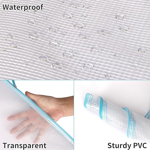 Miniatura 10 de EOOUT 16 bolsas de malla con cremallera bolsas con cremallera para organizar bolsas impermeables con cremallera tamaño carta tamaño A4 para