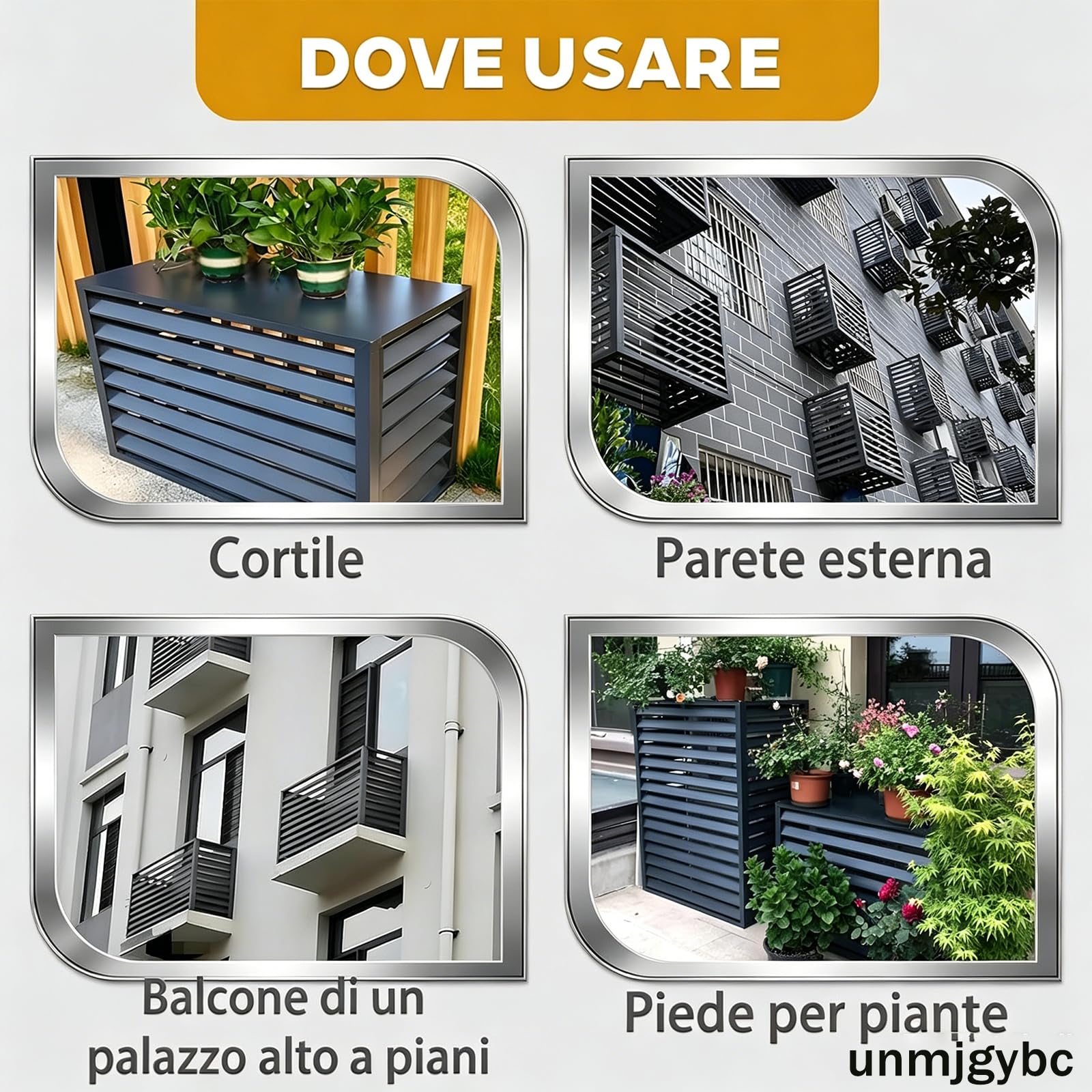 Copri condizionatore da esterno Bianco 100×50×70 (1.5P) - Copertura per condizionatore, bidoni spazzatura e pompe piscina - Resistente al sole e alla pioggia