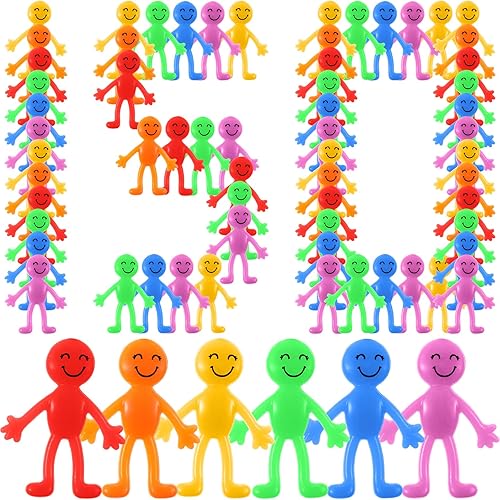 150 piezas de San Valentín elástico flexible para hombre juguete elástico de cara sonriente juguetes flexibles de colores surtidos juguete elástico