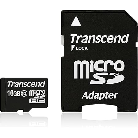 Transcend 16GB microSDXC/SDHC Class 10 (Premium) with Adapter