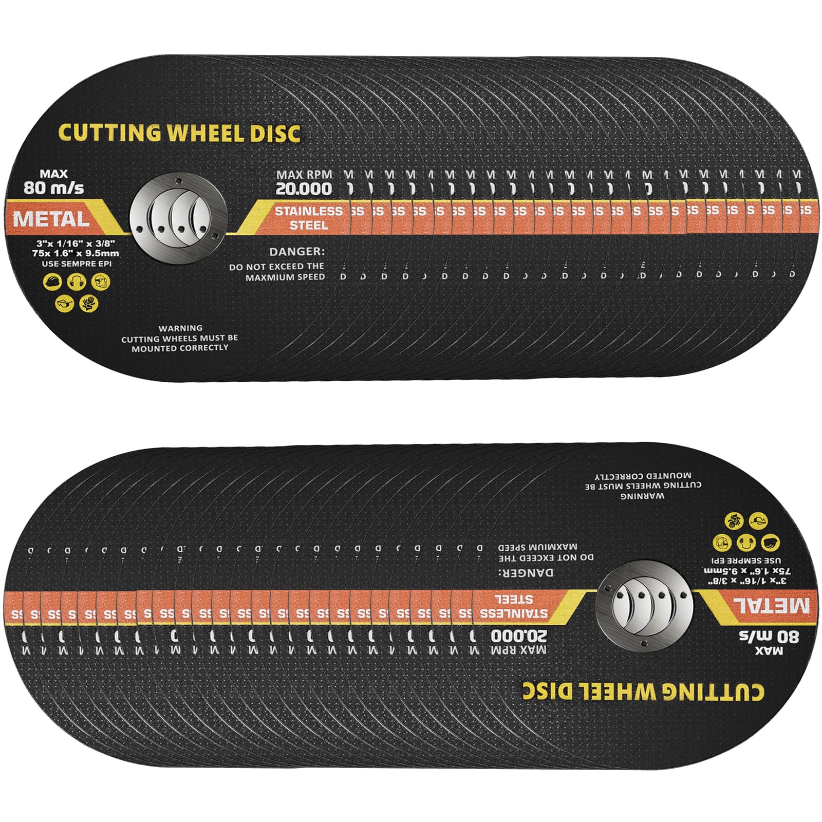 SALI 50 Pack Cut Off Wheels 3 Inch General Purpose Metal - View #4