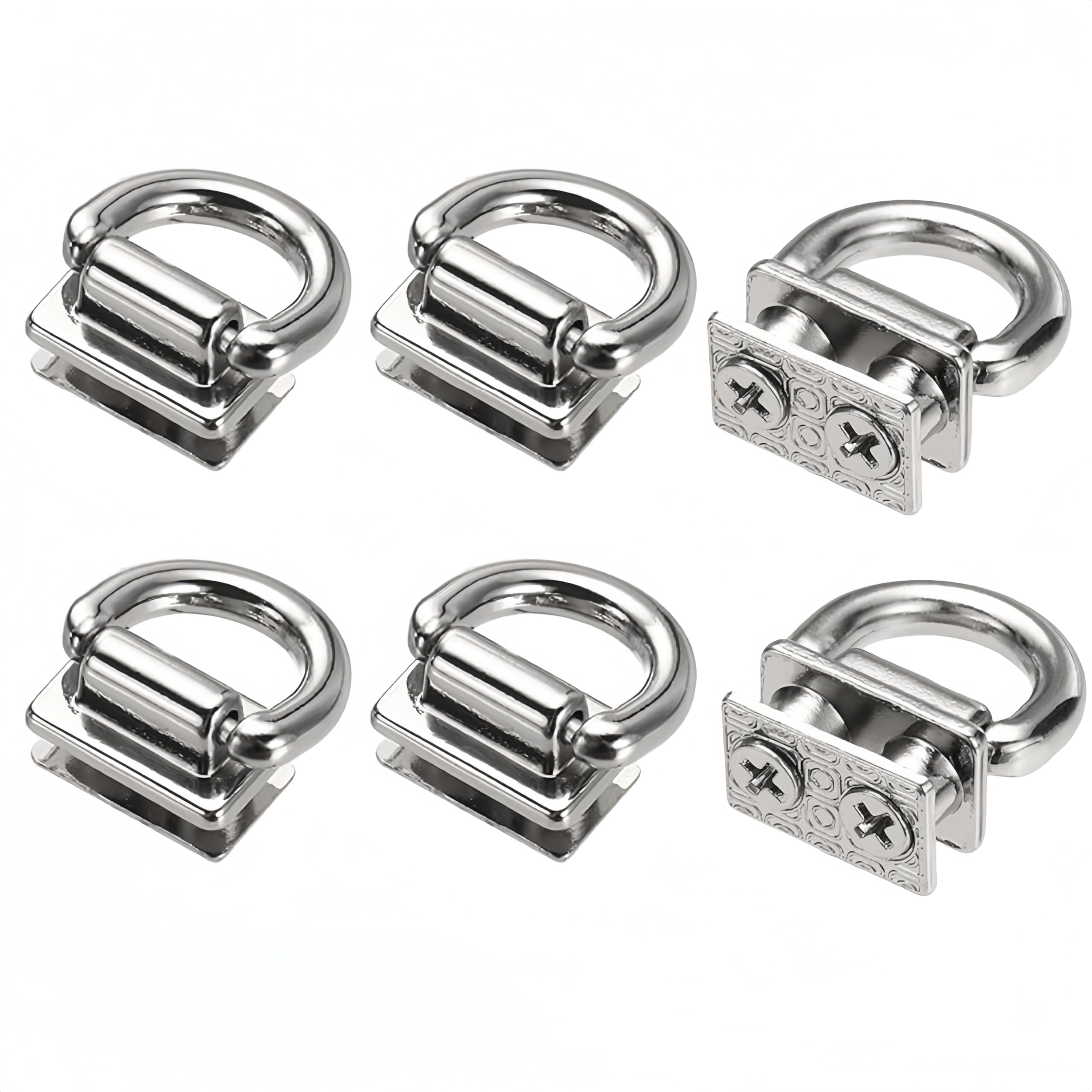 QUARKZMAN Metalen zakverbinder met D-ring, 6 stuks, 18 mm, gesp voor