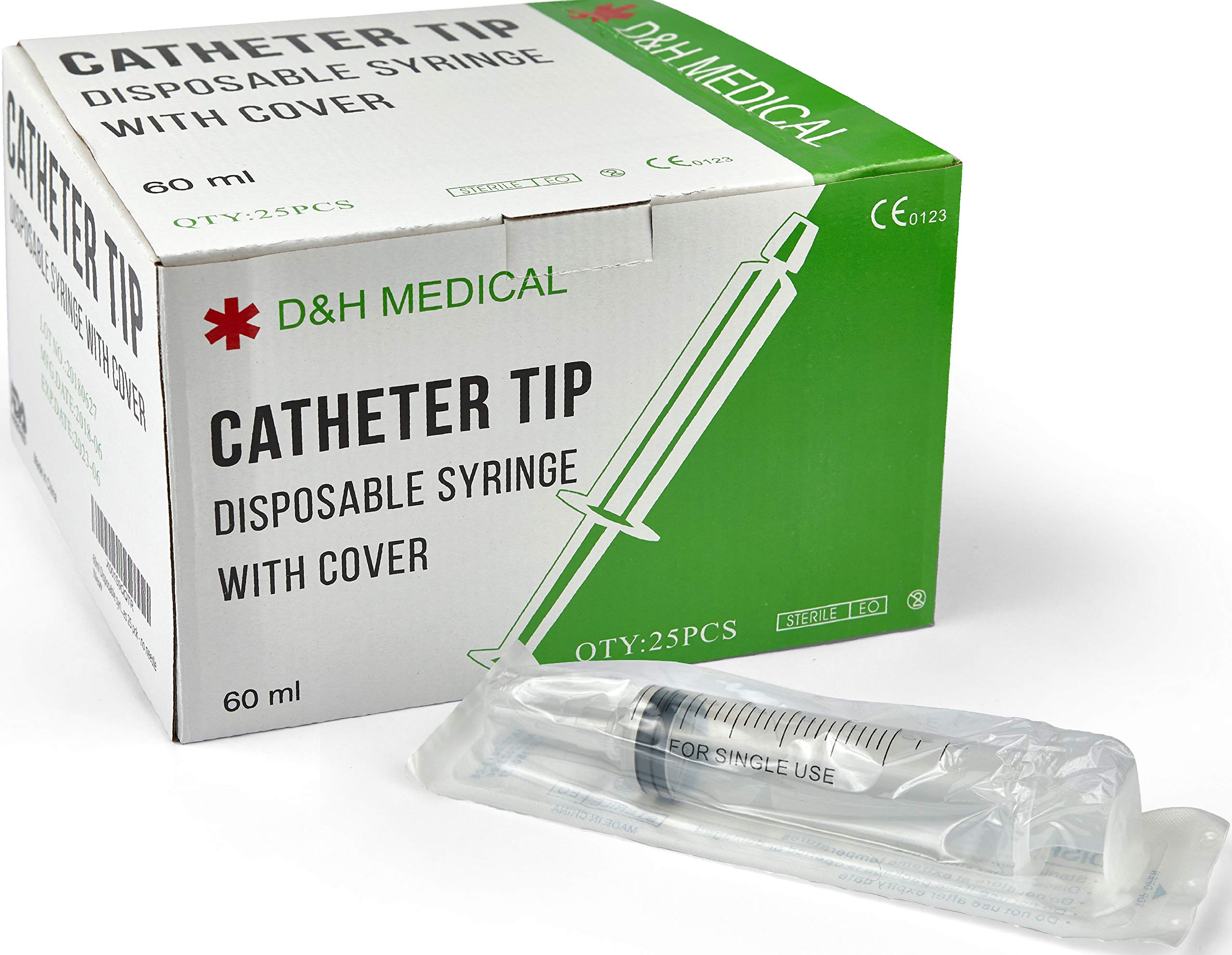 Buy Disposable Catheter Tip 60ml Large Syringes 25Pack (No Needles