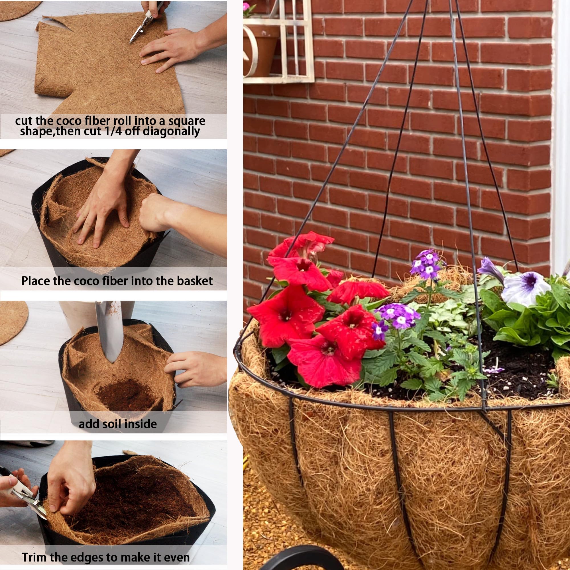 CoCo　【極美品】LEONARD アニマル柄 ラグランスリーブ Aライン Amazon.com: Coco Liner Roll - 16x80 inch Natural Coconut Fiber for