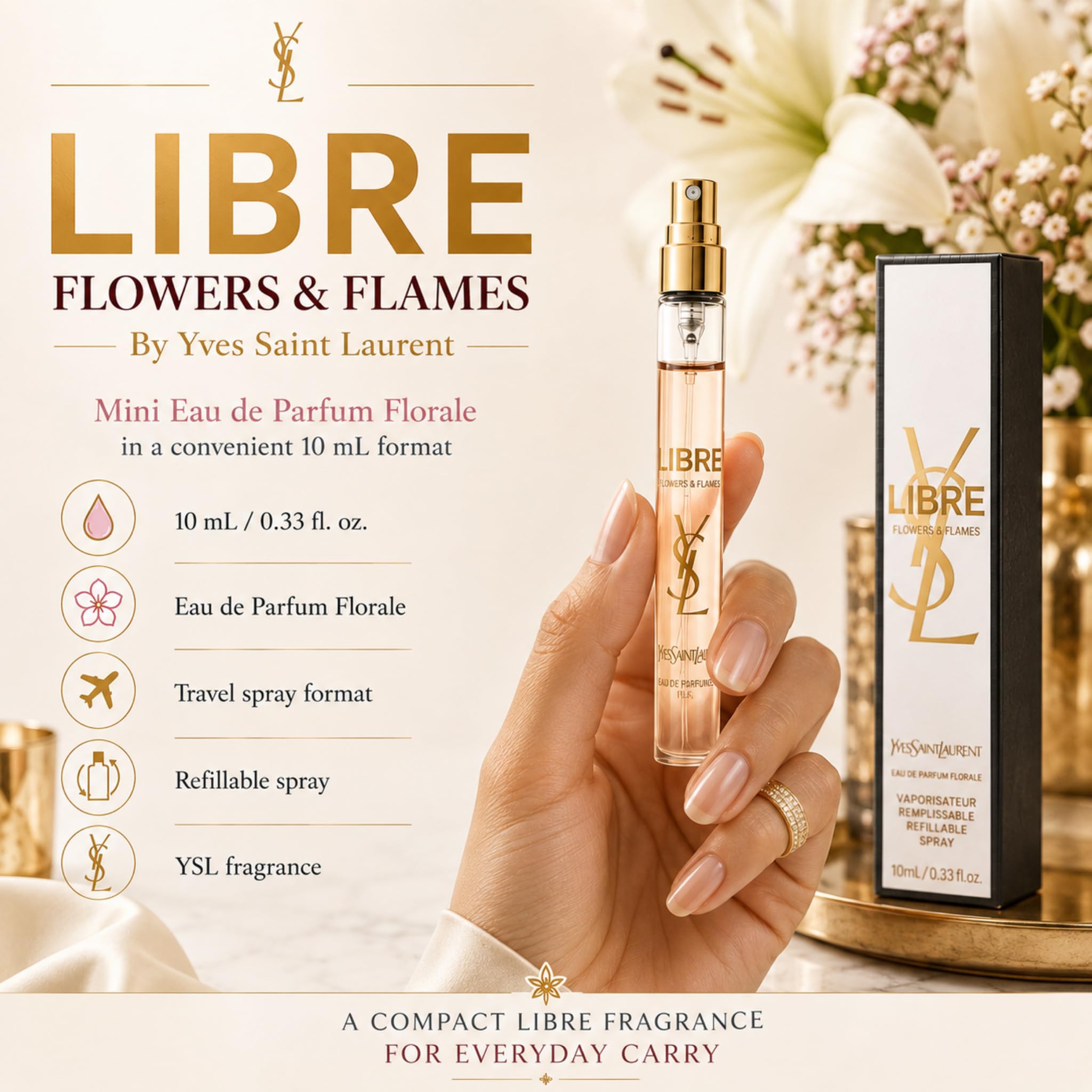 Amazon.com : Yves Saint Laurent Libre Flowers & Flames Eau De