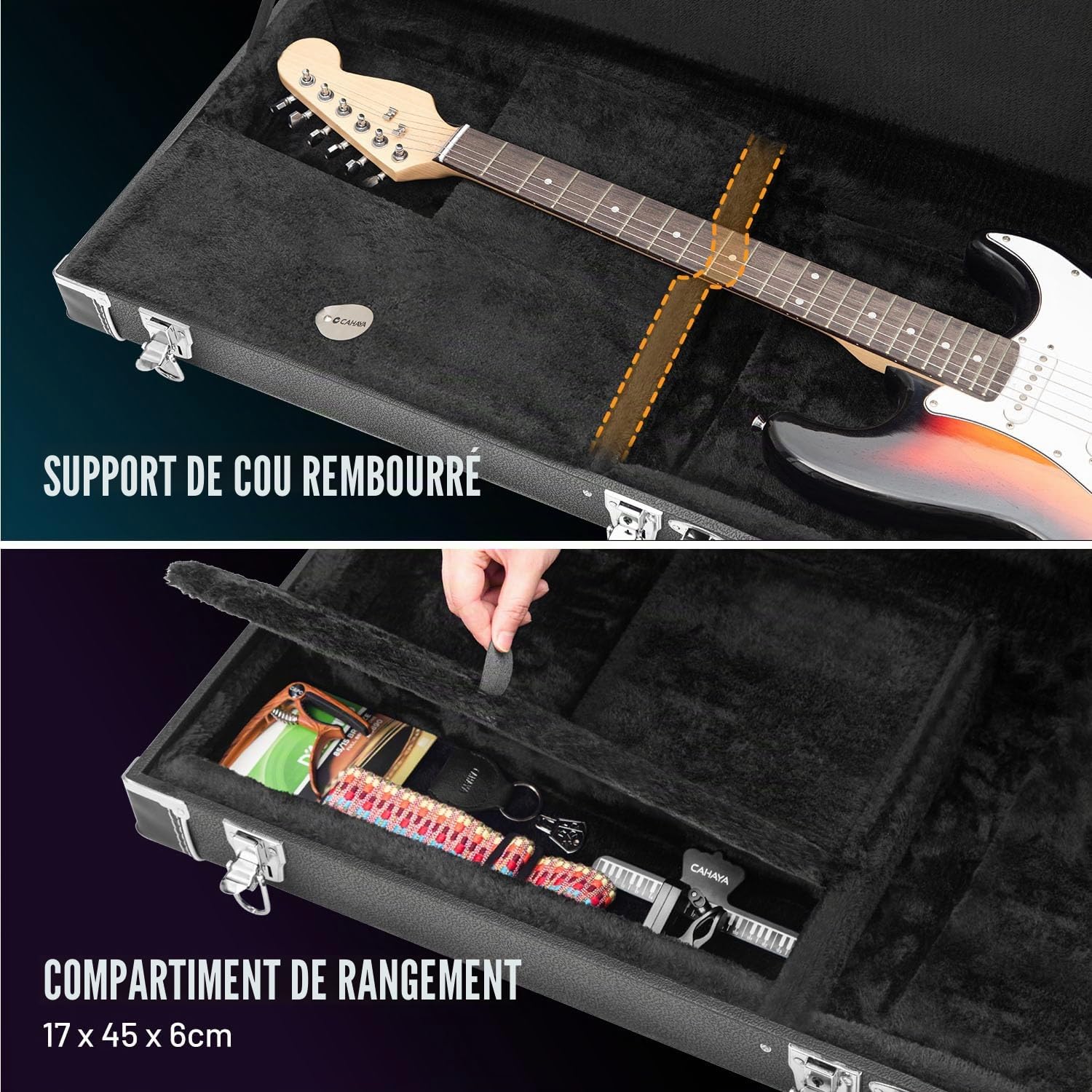 CAHAYA Étui Rigide pour Guitare électrique