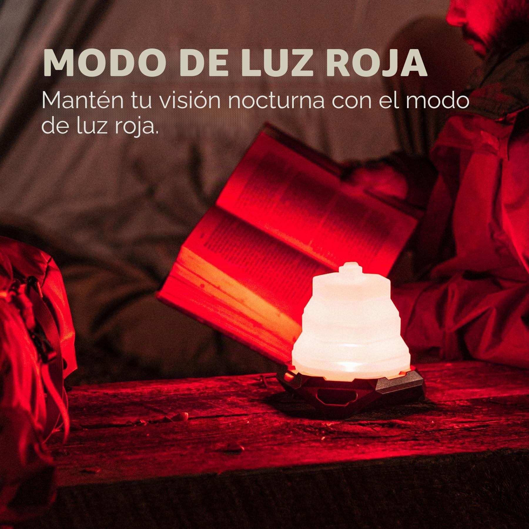 NEBO Galileo AIR 1000 Lantern - Luz de Camping Recargable y Banco de Energía - Potente Linterna Plegable de 1000 Lúmenes