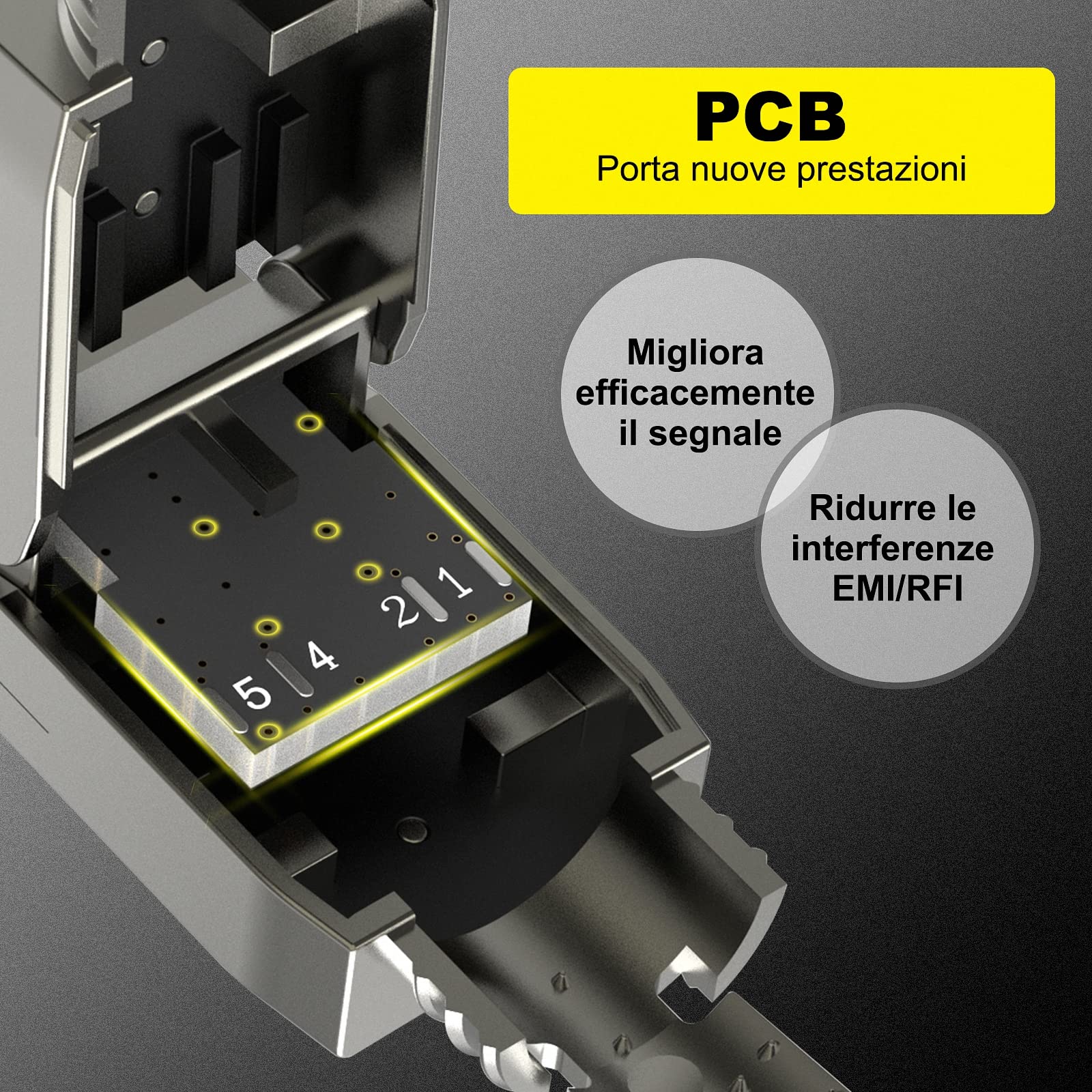 VCELINK Cat 7 Cat6a RJ45 Connettori, Spina di Rete Modulare, 12 Pezzi | Spina RJ45 modulare LSA senza attrezzi PoE, schermata, supporto 10Gbps per cavi rete