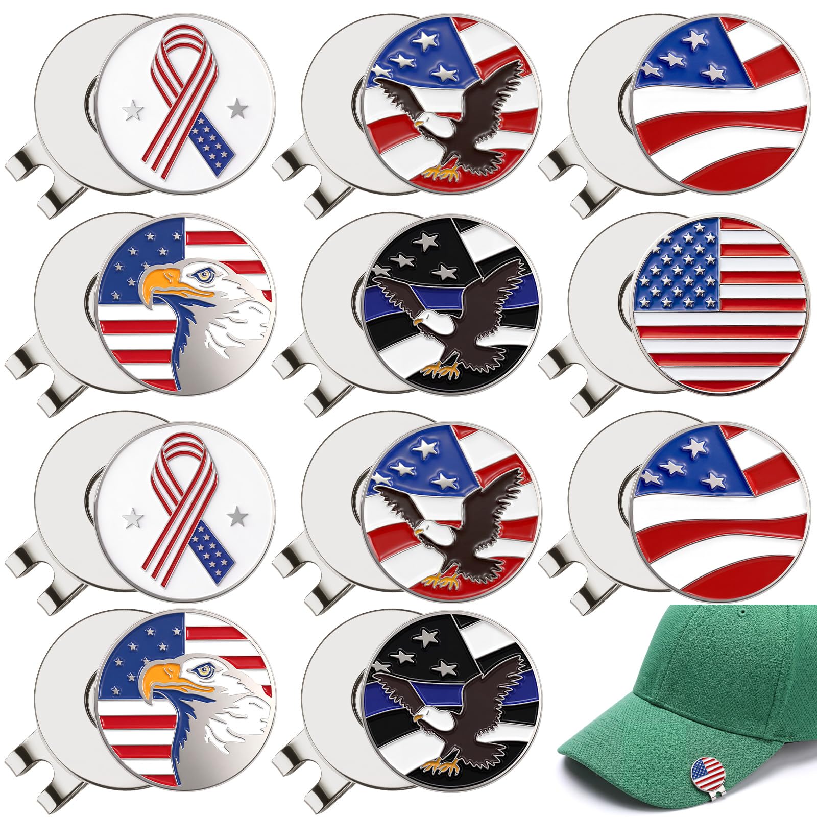 Golf Ball Marker Magnetic Hat Clip