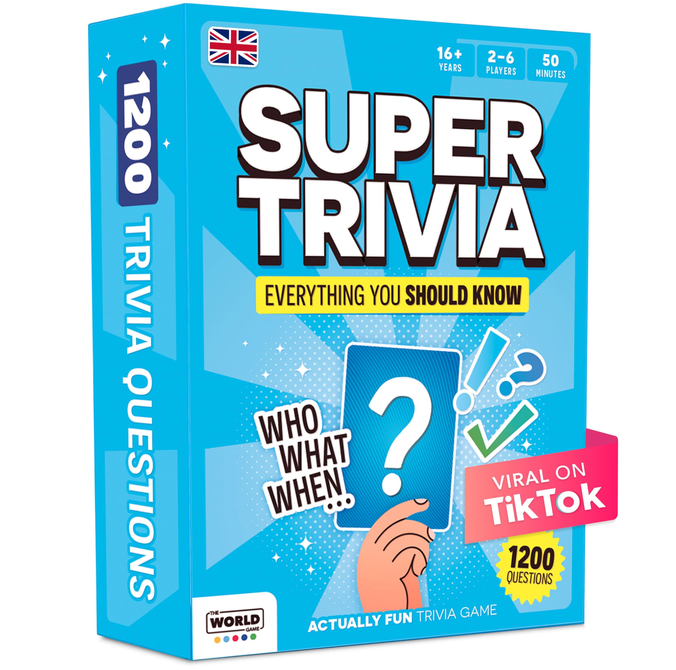 Super Trivia Games for Adults with 1200 Questions - Fun Board Game with Trivia Cards - Family Game for Teens and Adults - Fun Party Games for Teenage Boy Gifts