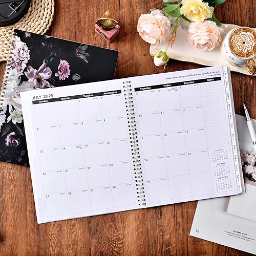 Miniatura 7 de Agenda mensual 2025-2027, 9 x 11 pulgadas, agosto 2025 a junio 2027, calendario mensual grande de 2 años 2025-2027 con pestañas, encuadernación de