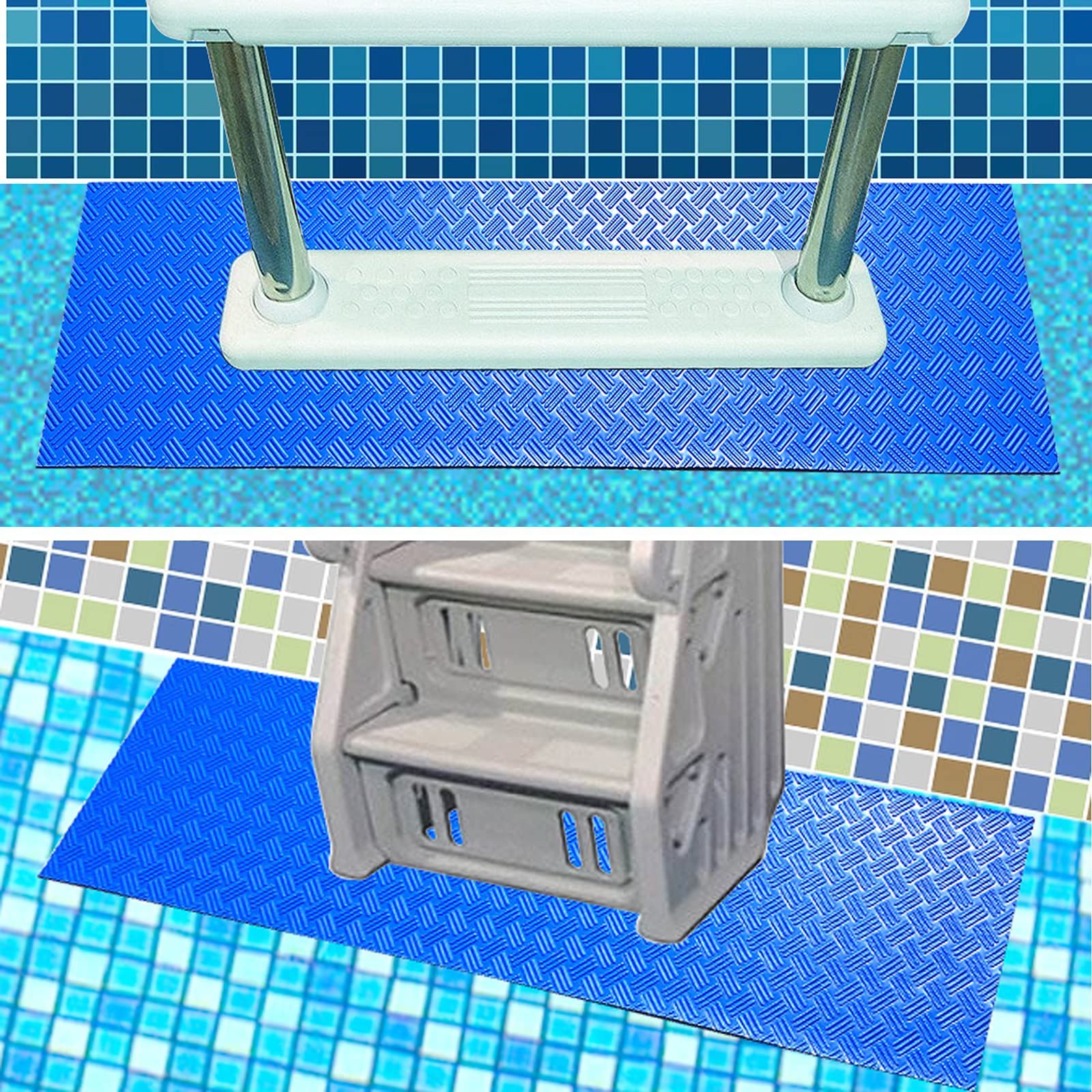 Alfombrilla de Escalera de Piscina, Alfombrilla Protectora para Escalera de Piscina, Alfombrilla Antideslizante para Escalera de Piscina, Alfombrilla de Escalera de Piscina, Alfombrilla de Escalera