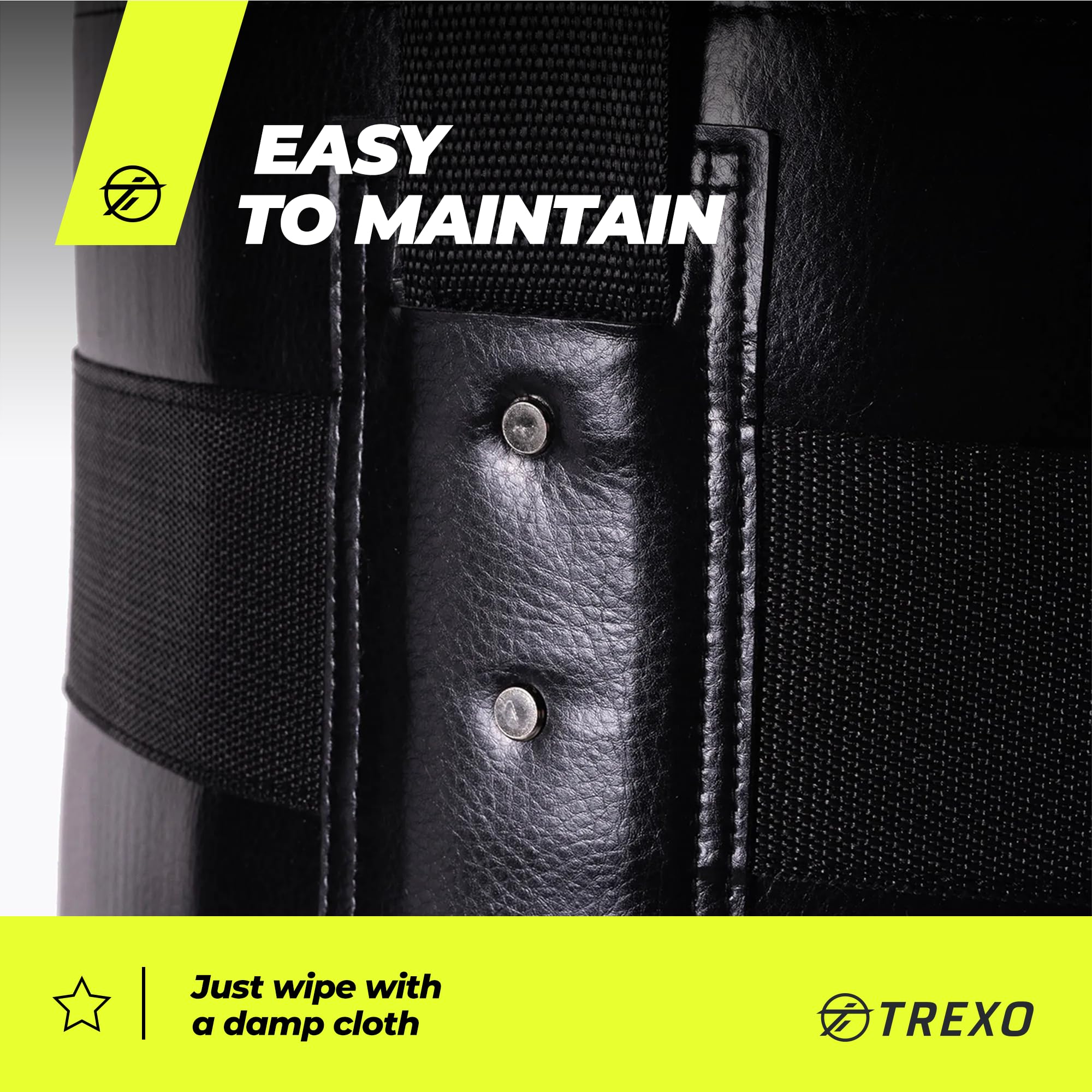TREXO Saco de Boxeo 120|150 cm Piel PU Duradera Resistente al Desgaste Relleno con un Sistema de Absorción de Impactos Ideal para Entusiastas del Boxeo