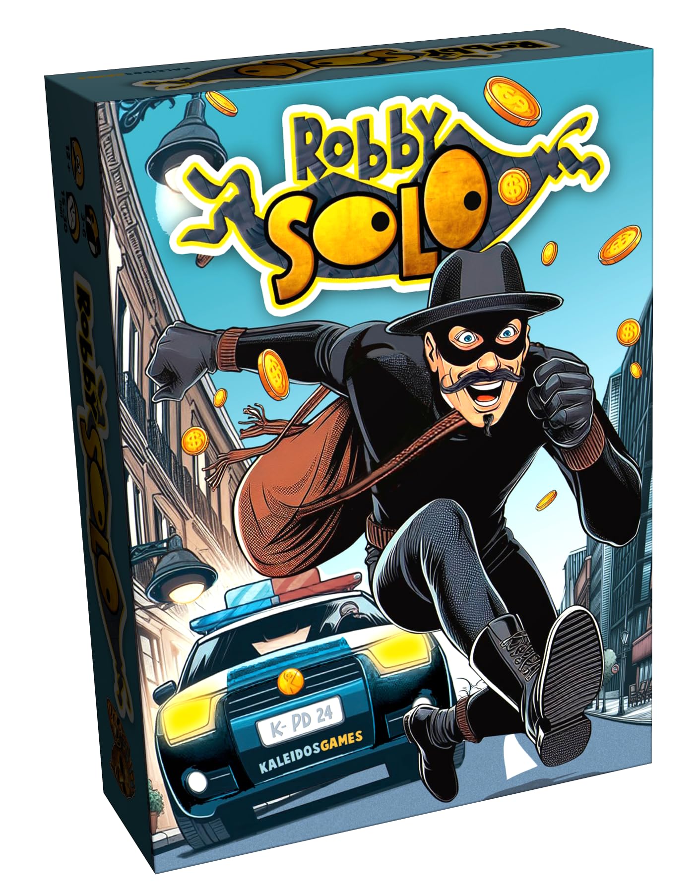 Kaleidos Games Robby Solo - A Fast-Paced Game of Heists, Bluff, and Strategy, Black, 13 cm x 17 cm x 0.1 cm