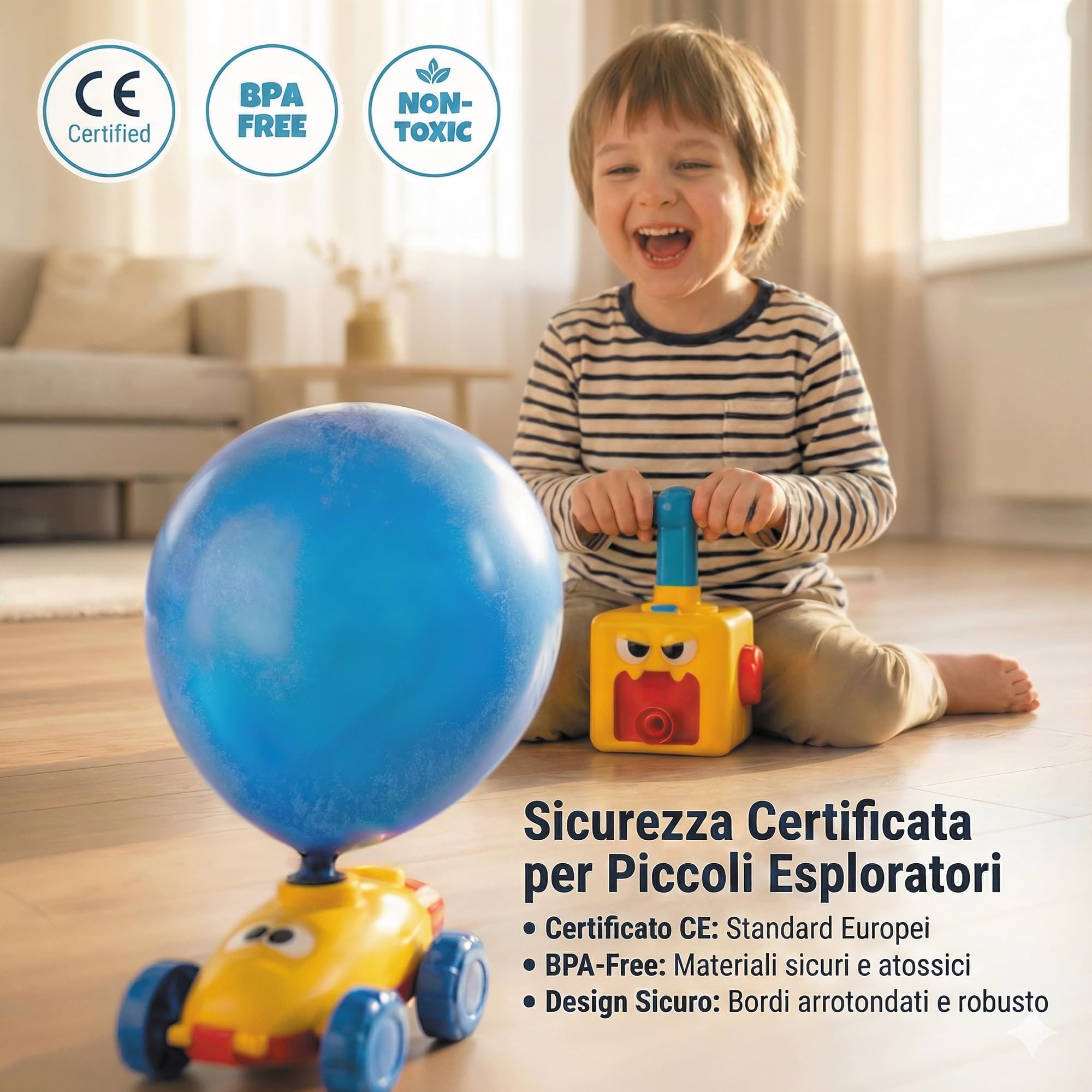 LUDAZON Macchinine ad Aria: Faranno Impazzire di Gioia Il Tuo Bambino, Regali di Compleanno Bambini 2 3 4 5 6 Anni, Giocattoli Montessori, Gioco Bimbo e Bimba Educativo, Idea Regalo, Guarda Il Video