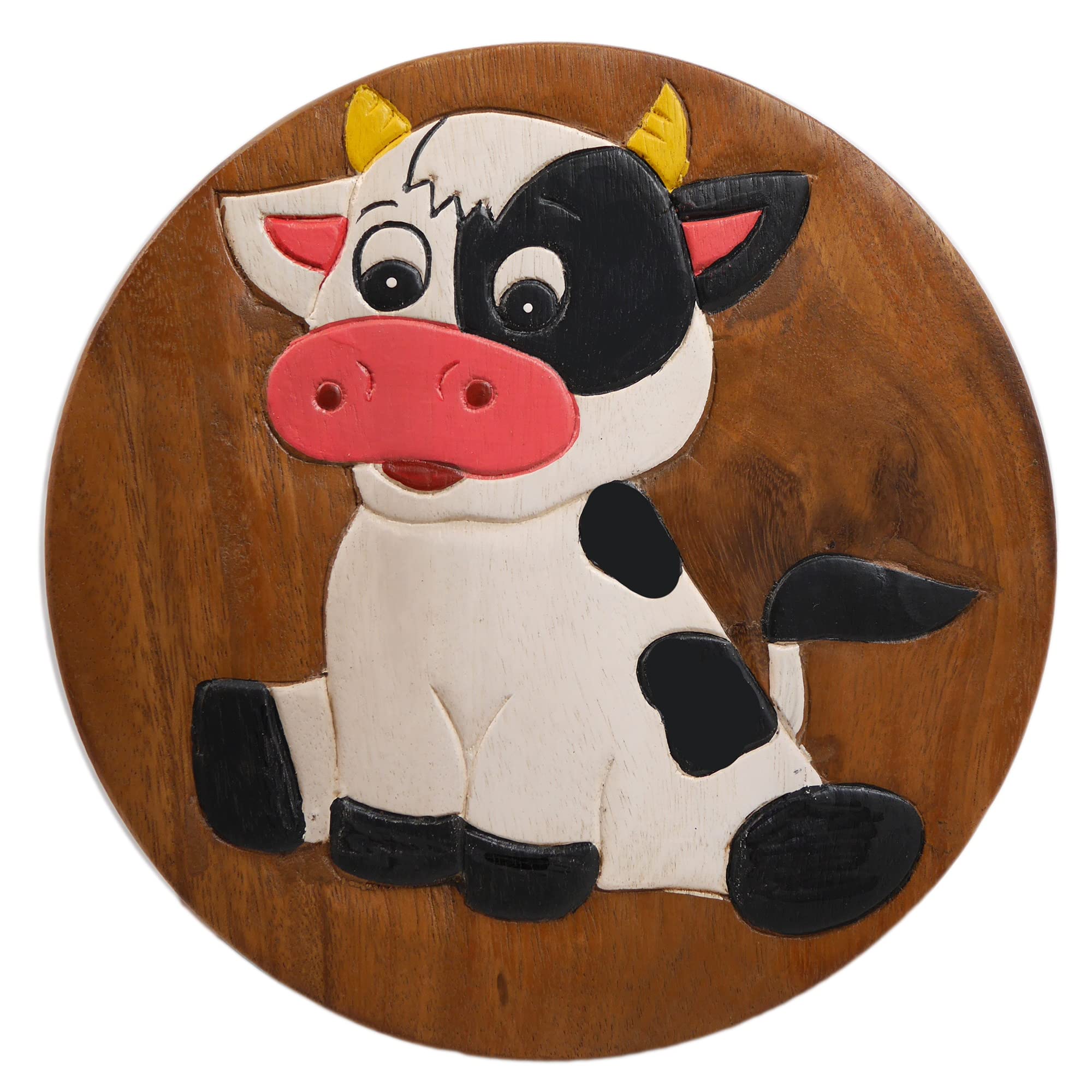 ART-CRAFT Vielseitiger Kinderhocker Holzhocker rund aus Mass