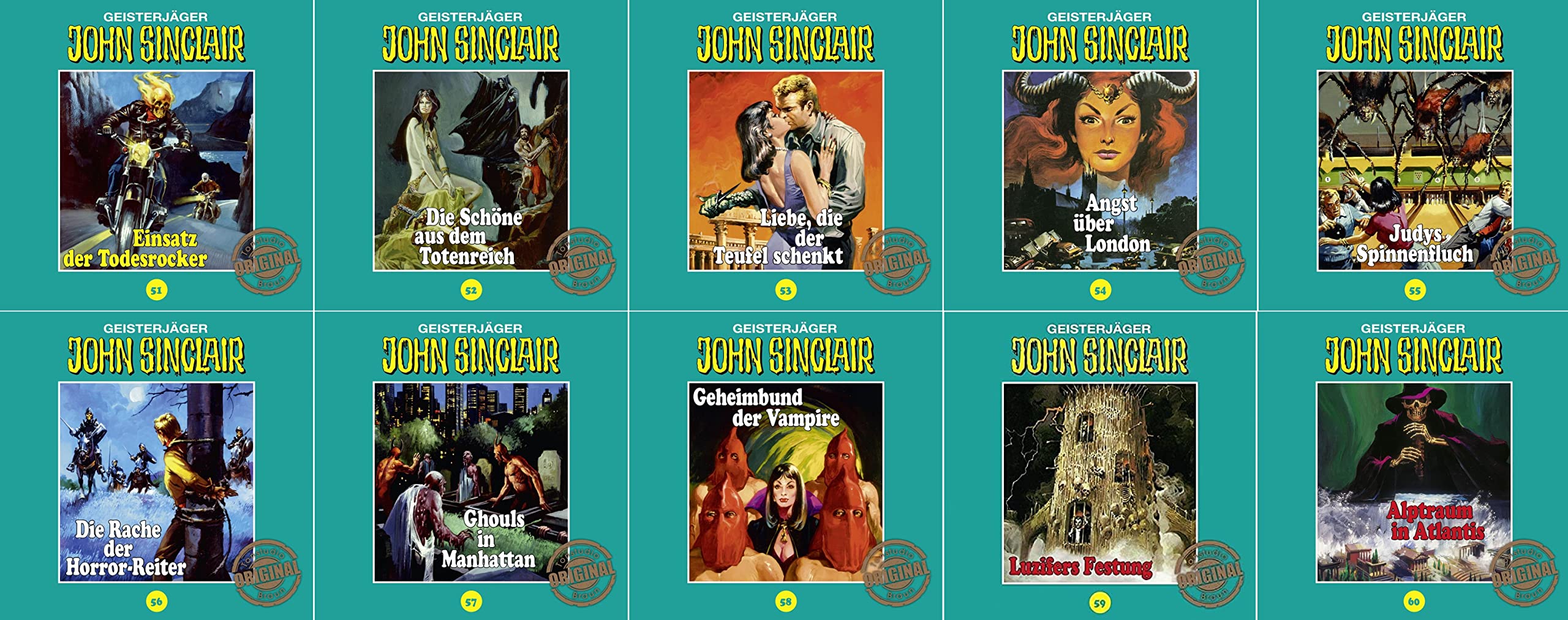 John Sinclair - Geisterjäger - Hörspiel / C_D_ 51 - 60 (51+52+53+54+55+56+57+58+59+60) im Set - Deutsche Originalware [10 C_D_s]