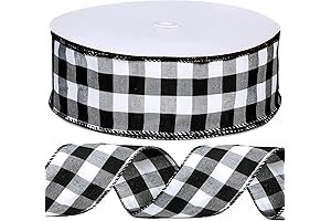 Winlyn Buffalo Plaid Christmas Tree Ribbon