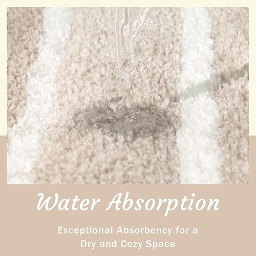 Miniatura 3 de Alfombra de baño antideslizante, extra suave y absorbente, lavable a máquina, tapetes de baño para suelo de baño, bañera y ducha, 18 x 24 pulgadas,