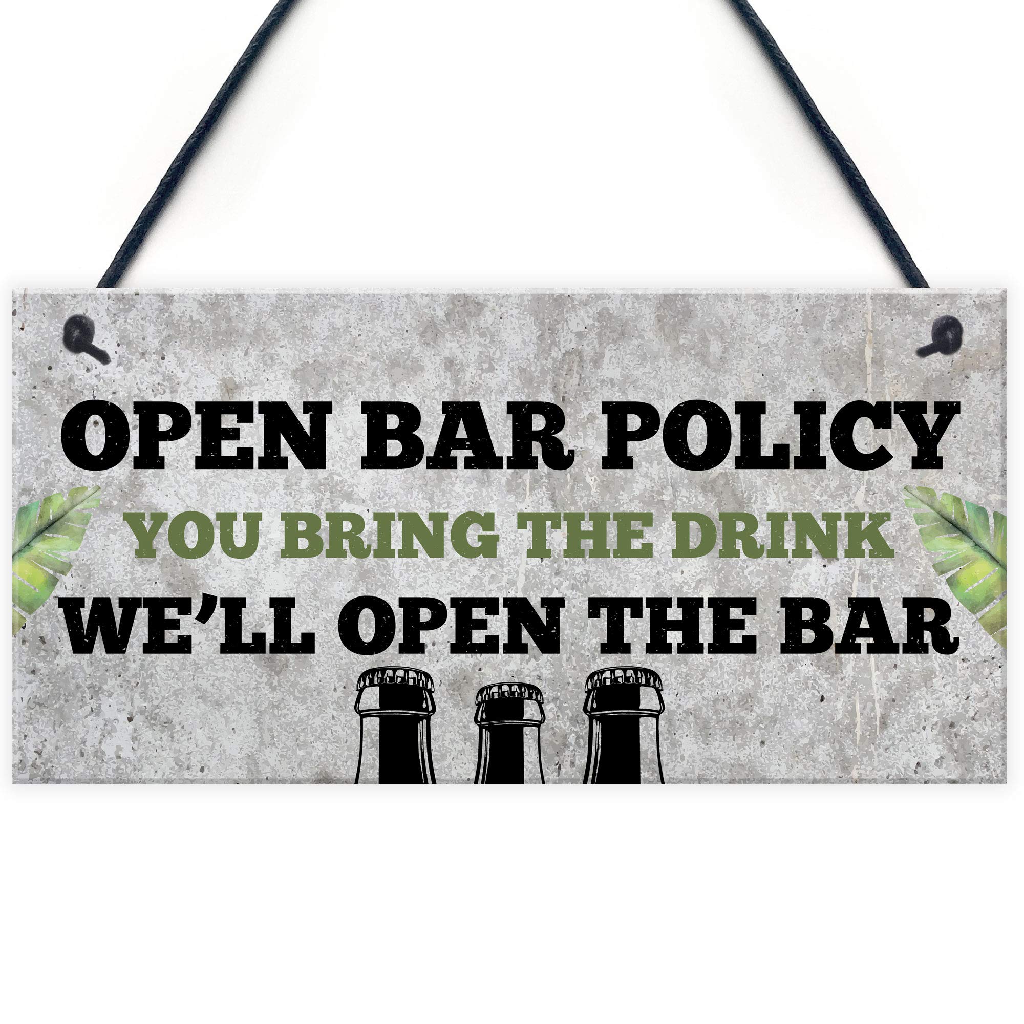 Red Ocean Novelty Home Bar Sign Alcohol Gift Gin Vodka Beer Gift Man Cave Pub Bar Sign Gift