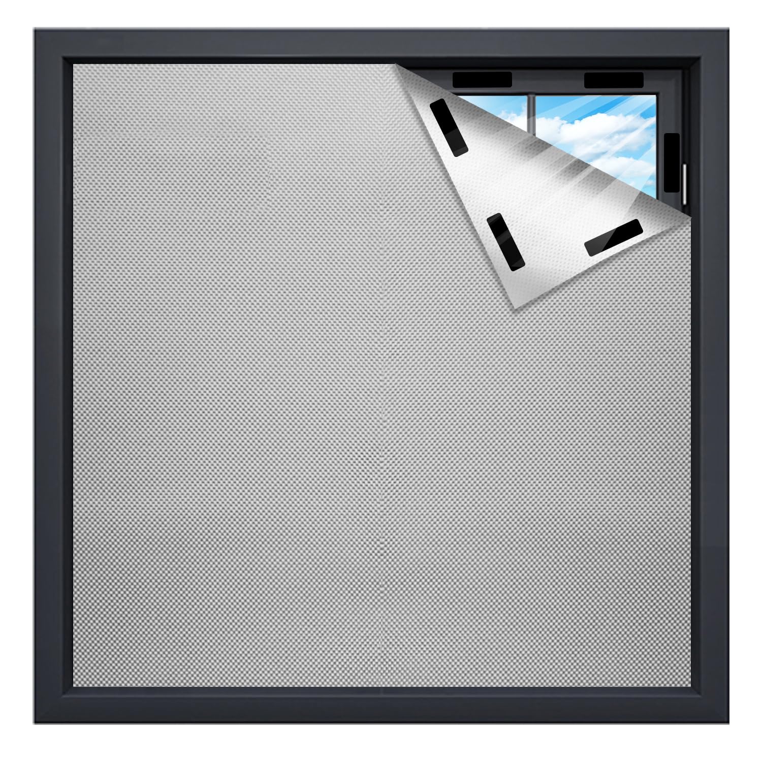 Versatile Portable Roller Blind-Stick On Blackout Curtains for Windows,Temporary Curtains