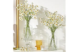 Serwalin Artificial Daisy Flowers in Vase