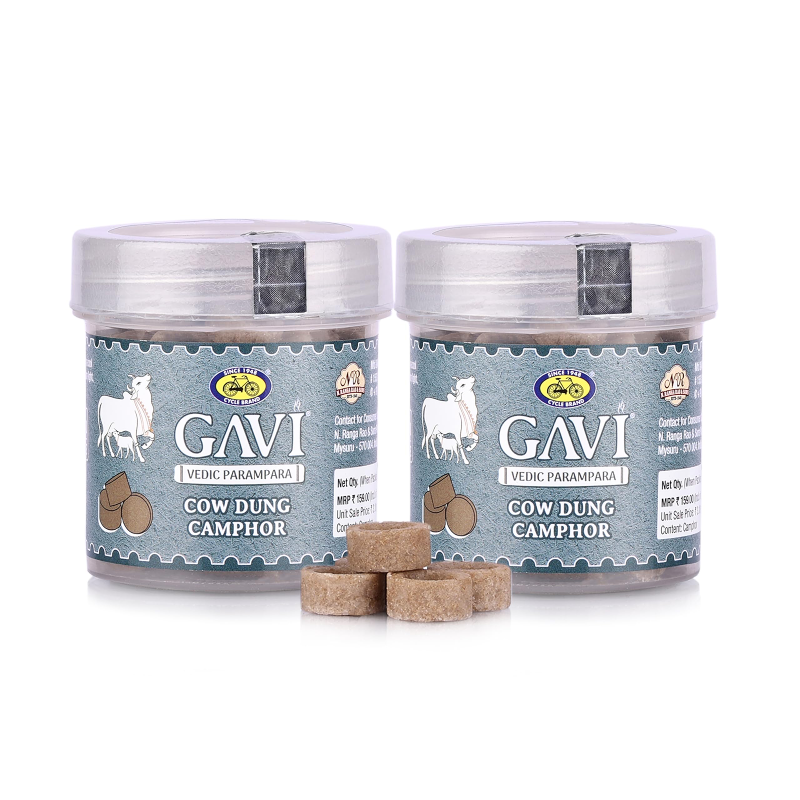 Cycle Pure GAVI Cow Dung Camphor | 50 gm X Pack of 2 | Pure Camphor Tablets for Puja, Aarti, Meditation, Havan/Kapoor/Puja Camphor (B0CJFS2D6Y) Amazon Price History, Amazon Price Tracker
