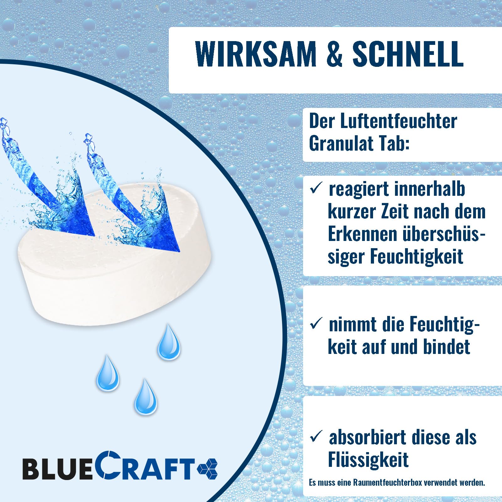 12x 450g Luftentfeuchter Granulat Tabs Entfeuchter gegen Schimmel | Nachfüllpack für Raumentfeuchter Entfeuchtungsgerät Tabletten Nachfülltabs ohne Strom Feuchtigkeitskiller für Wohnung Keller