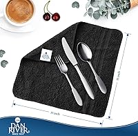 Vista 239 de DAN RIVER Juego de 4 toallas de baño, 27 x 54 pulgadas, 100% algodón, más grandes y ligeras, de secado rápido, súper suaves y absorbentes, toallas