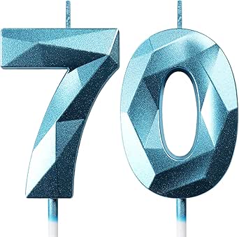 BOUGIE Anniversaire Chiffre 70 ANS Décoration GATEAU NEUF