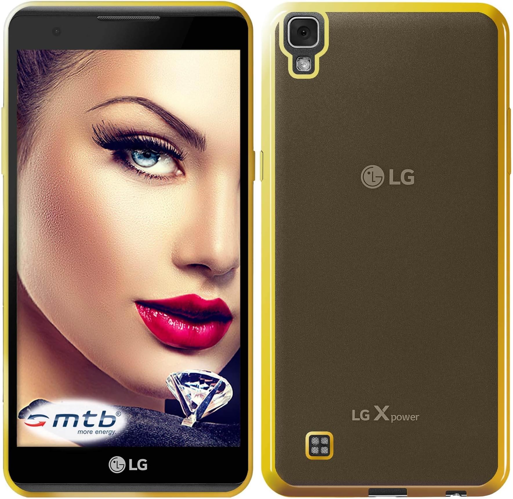 mtb more energy® Case Style for LG X Power (K220, 5.3'') | gold | flexible | Soft TPU Silicone Back Cover