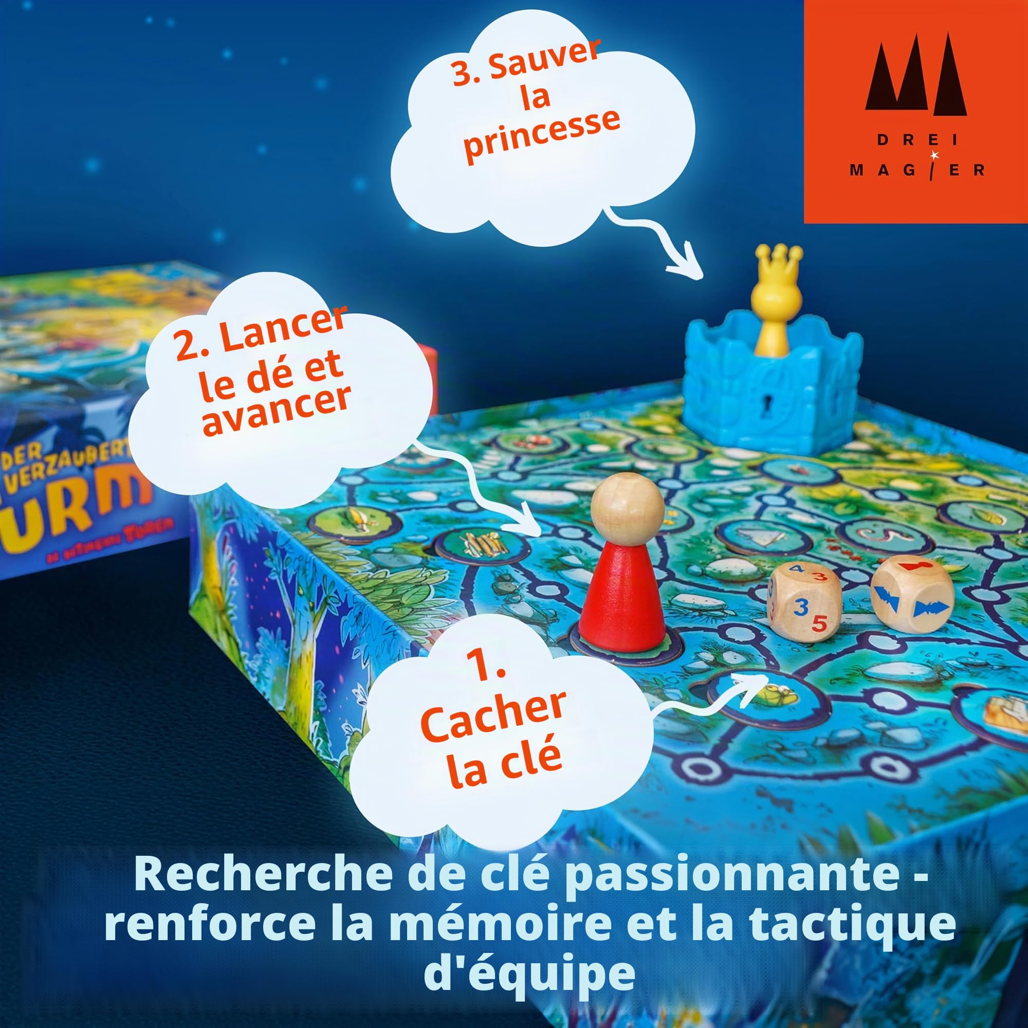 Drei Magier 40867 Jeu de Plateau la Tour enchantée