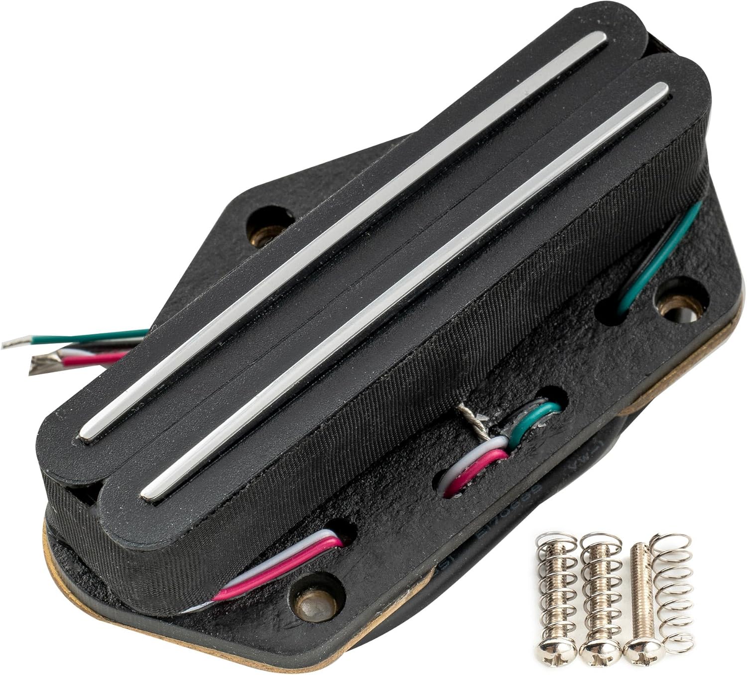 Musiclily Pro TL-DPHA Alnico 5 Dual Single Coil Sized Humbucker Bridge Pickup High Output 12.8K Super Distortion for Tele Style Electric Guitar, Black