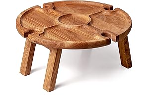 All-In-One Table Serving Tray For Wine, Glasses, Cheese