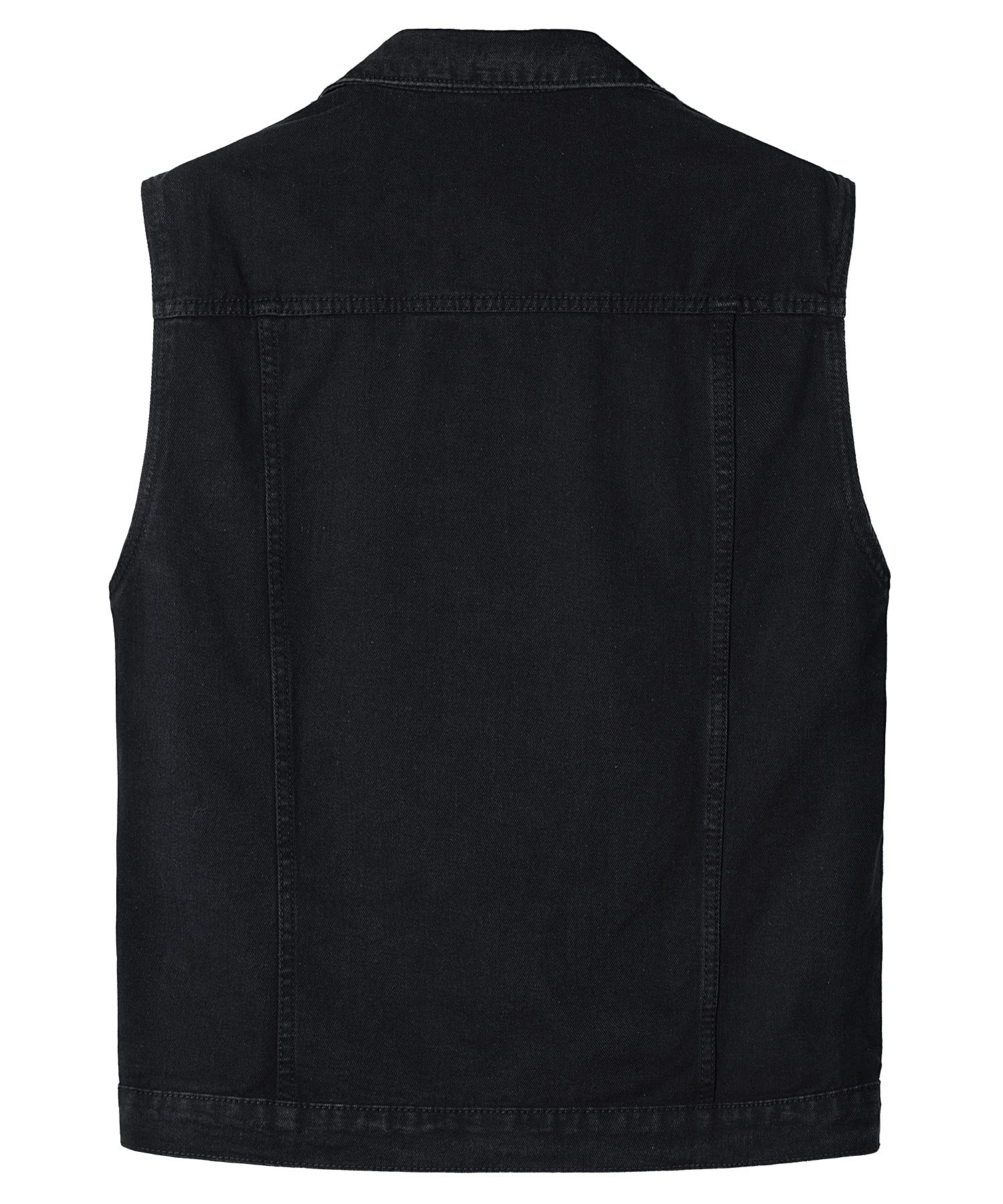 Męska kamizelka dżinsowa w stylu vintage, slim fit, klasyczna, zapinana na guziki, bez rękawów, kurtka motocyklowa, trucker kowbojska kamizelka wierzchnia, top z kapturem