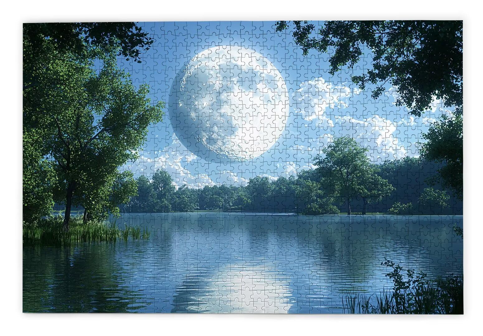 Puzzle 2000 sztuk dla dorosłych, drewniane puzzle księżycowe dla dorosłych, trudne drewniane łamigłówki, rodzinne gry edukacyjne, łamigłówki z pudełkiem na prezent do dekoracji domu, prezent dla